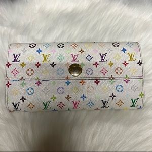 Authentic  Louis Vuitton Limited Edition Monogram Multicolor Sarah Wallet, Rare
